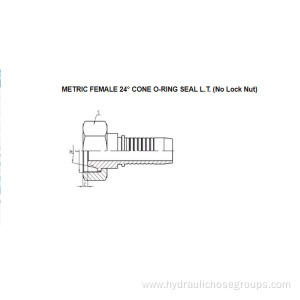 Metric O-Ring Female 24° Cone Seal 20411-T